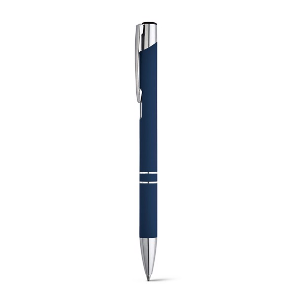 BETA SOFT. Soft touch aluminium ball pen - Blue