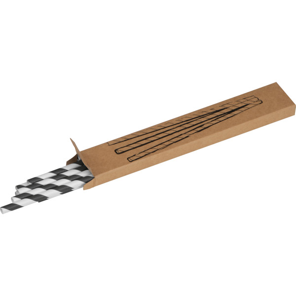 Paper straws 10 pieces LINA - Black