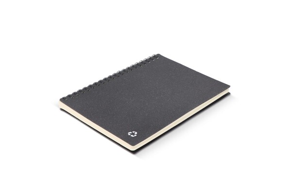 Carnet de notes en cuir recyclé Midi - Gris foncé