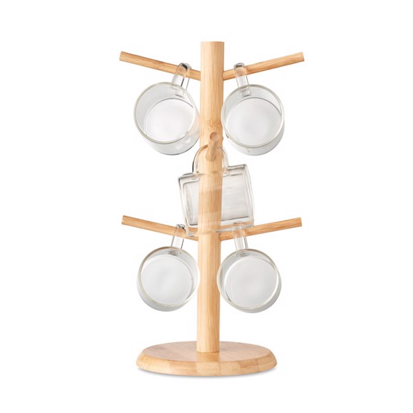 MB - Bamboo cup set holder Borocups