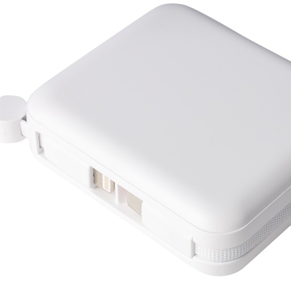 Recycled ABS powerbank Jona - White