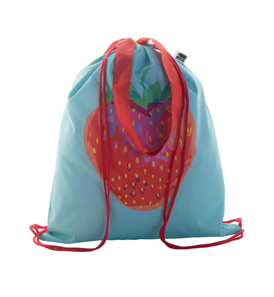 Sac à cordon personnalisé CreaDraw Shop RPET - Rouge / Blanc