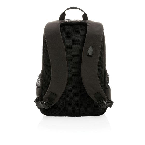 Batoh na 15.6" notebook Lima Impact z RPET AWARE™ - Černá / Bílá