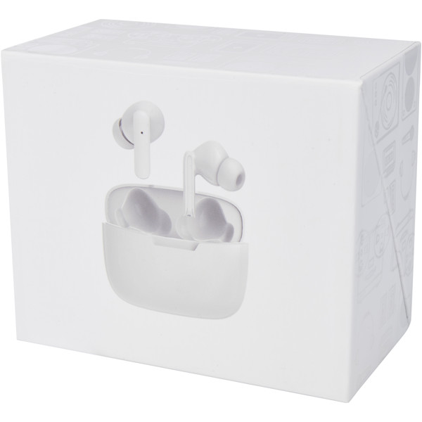Écouteurs Essos 2.0 à appariement automatique True Wireless avec boîtier - Blanc