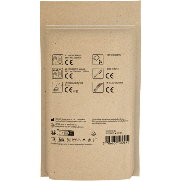 MyKit Tick First Aid Kit with paper pouch - Kraft Brown