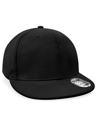 Pro-Stretch Flat Peak Cap - Black / One Size