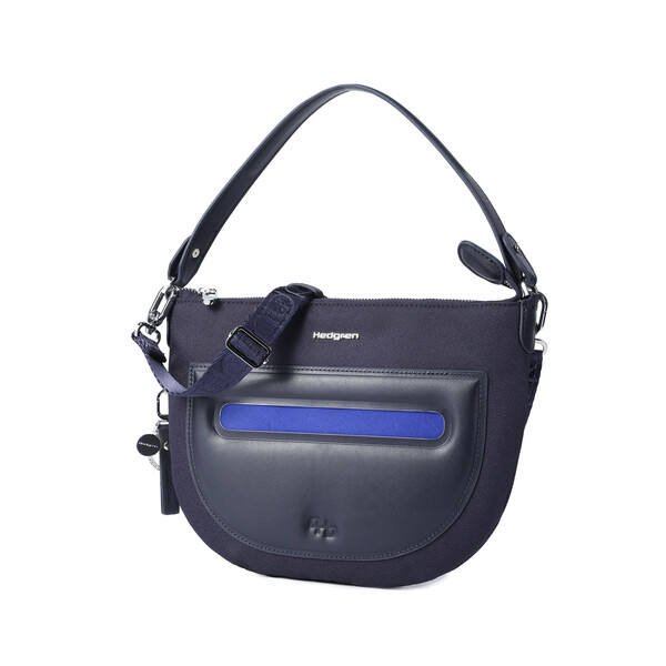 BONBON L | Crossbody semilună L + RFID - Hedgren - Peacot Blue