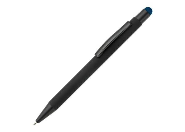 Stylo stylet NEW YORK caoutchouté noir - Noir / Bleu foncé