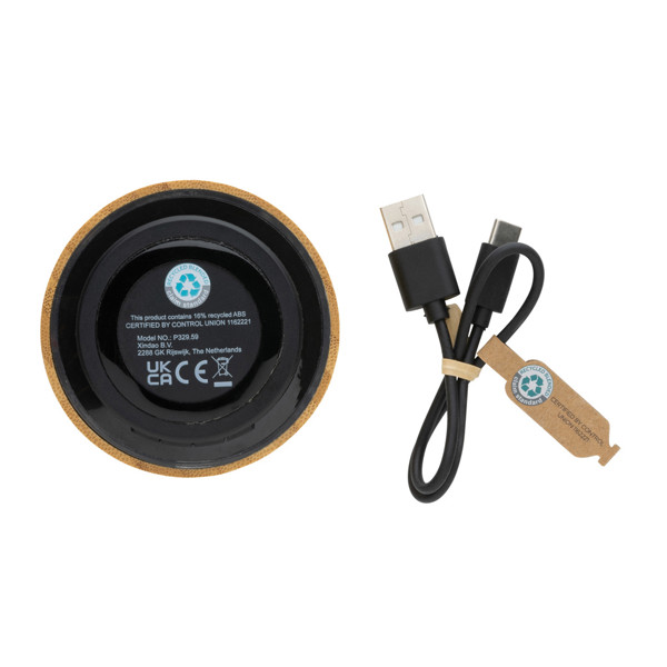 Enceinte 3W en bambou et ABS RCS - Noir