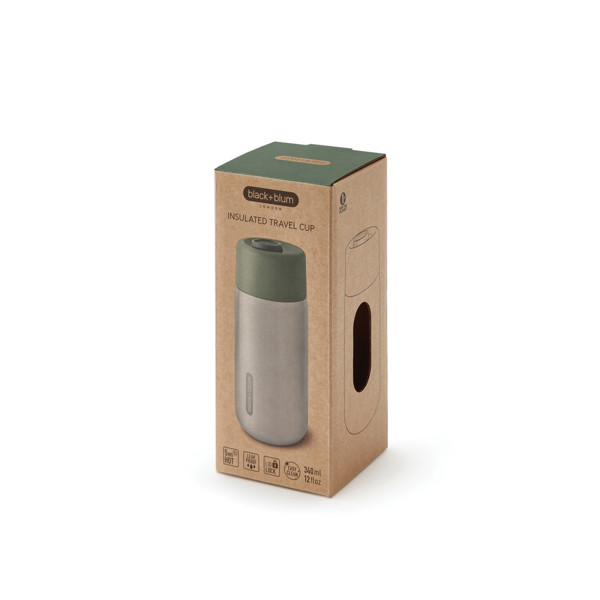 Cestovní nerezový termo hrnek 340ml Black+Blum - Olivově Zelená