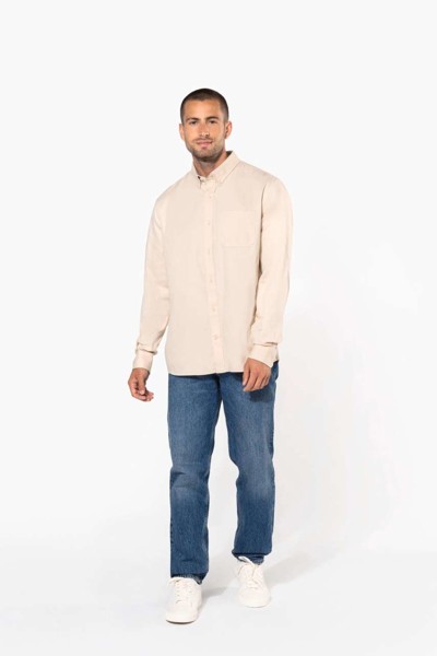 Men's Nevada Long-Sleeve Cotton Shirt - White / 2XL