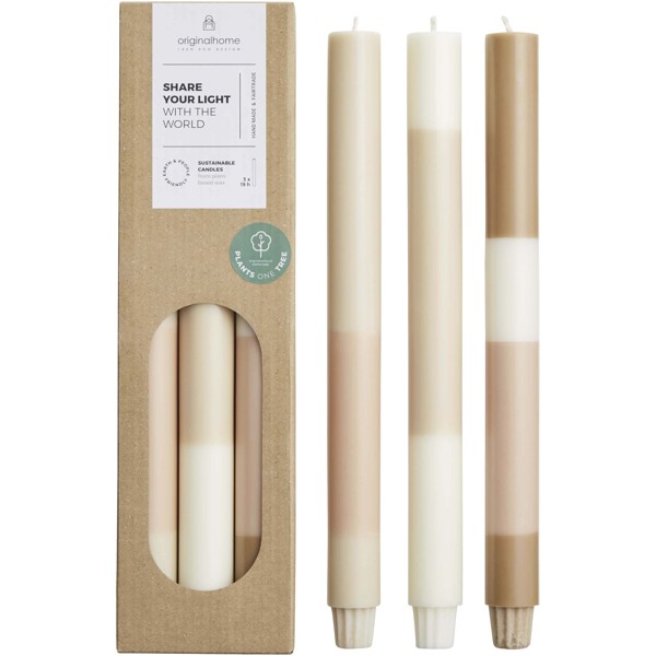 Bougies d’aspect craie Originalhome par lot de 4