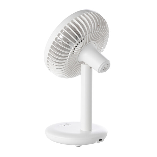 Ventilateur rechargeable avec lumière DESKSTREAM - blanc