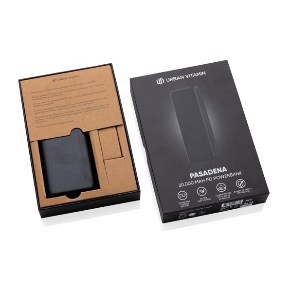 Powerbanka Urban Vitamin Pasadena 20 000 mAh 18W PD - Čierna
