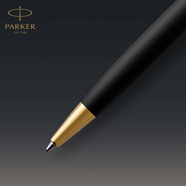 Parker SONNET Ballpoint Pen, Matte Black with Palladium Trim - Gold