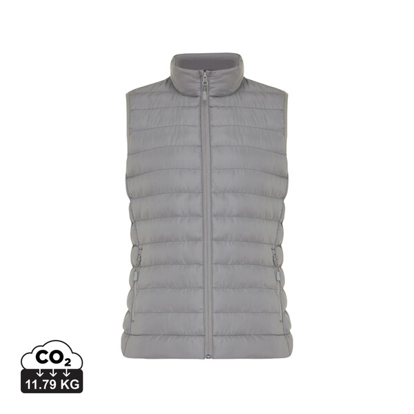 Bodywarmer femme en polyester recyclé IQONIQ Meru - Gris Argent / S