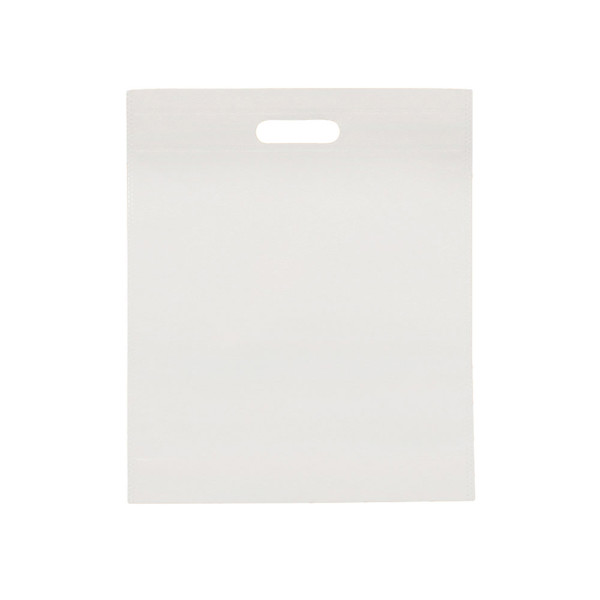 Saco Em Tnt 80G Termo-Selado, Com Fole - Branco