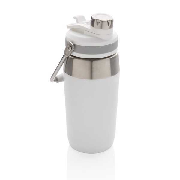 Vacuum stainless steel dual function lid bottle 500ml - White