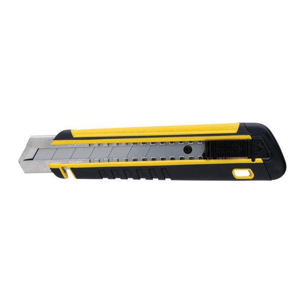 Refillable RCS rplastic heavy duty snap-off knife soft grip - Yellow