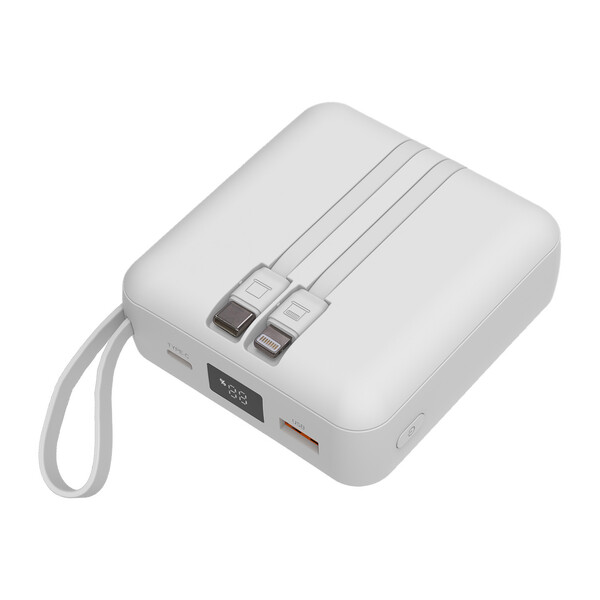HEIHO - Batterie Powerbank 10,000 mAh avec câbles intégrés à charge rapide 22,5W
