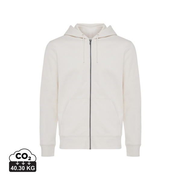 Iqoniq Abisko recycled cotton zip through hoodie - Natural Raw / XXS