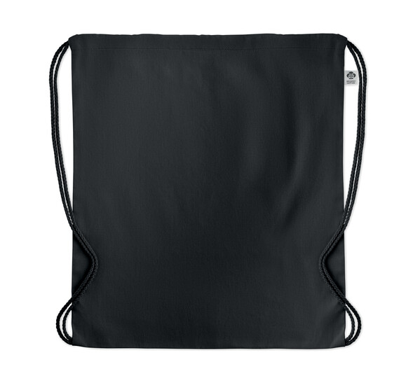 Borsa con coulisse in cotone organ Yuki Colour - Nero