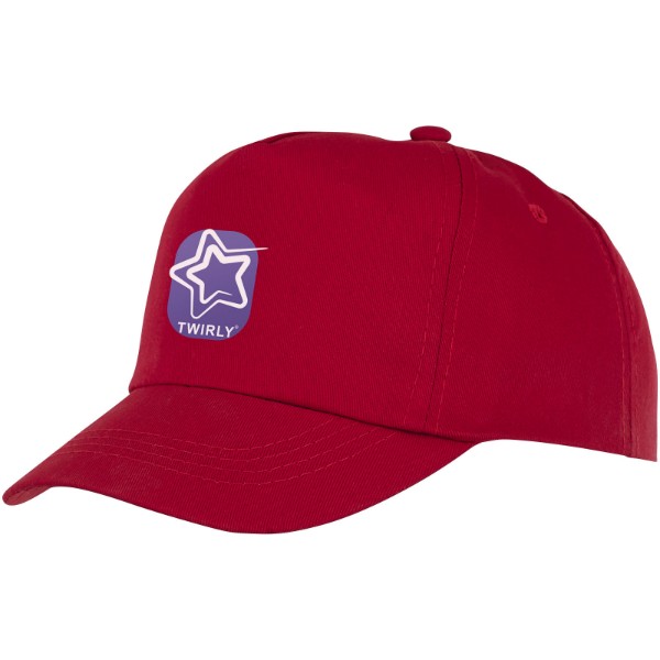 Boné de criança de 5 painéis de 175 g/m² Feniks - Vermelho