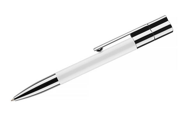 Ball pen with USB flash drive 16 GB BRAINY - white