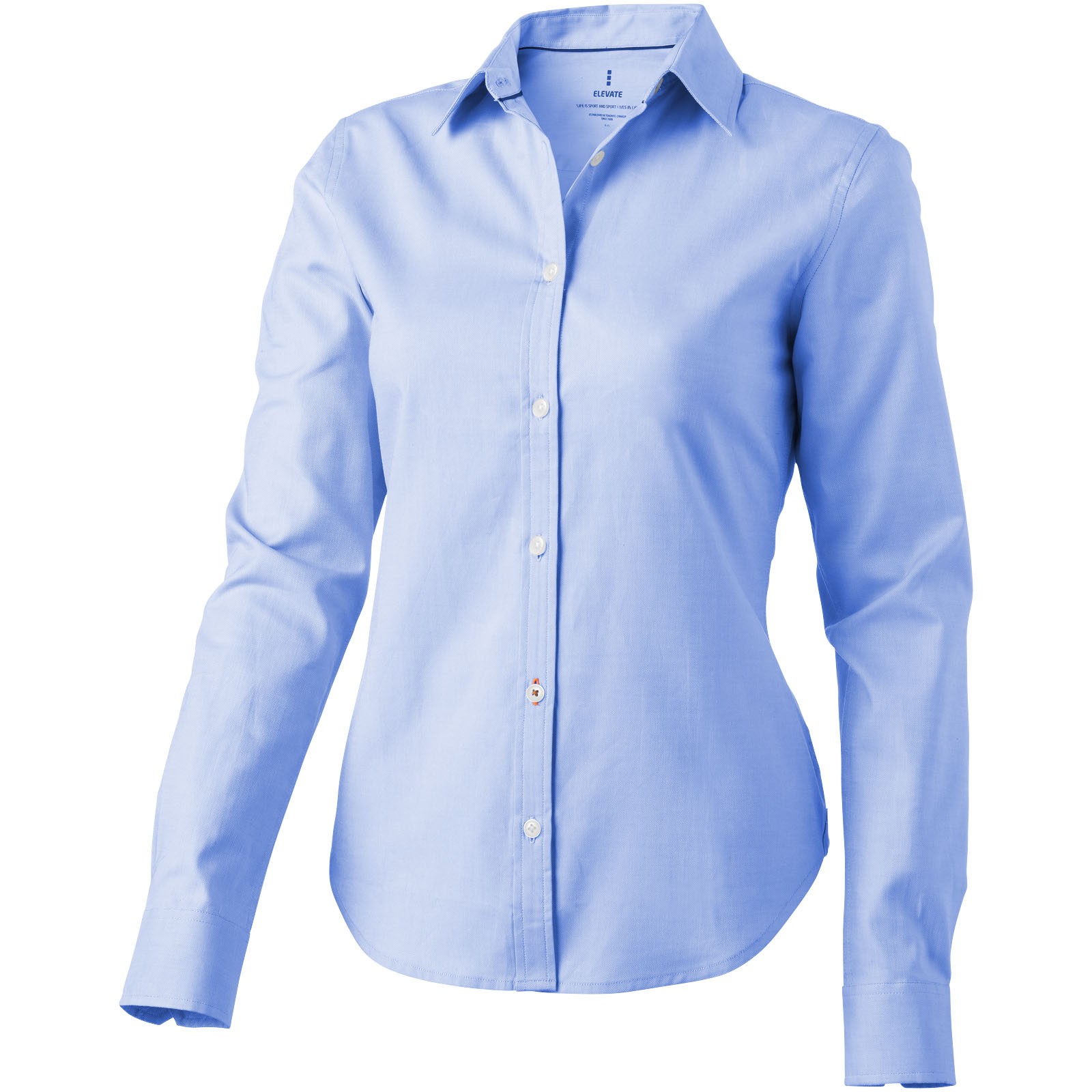 Camisa tipo Oxford de manga larga de mujer "Vaillant" - Azul claro / XL