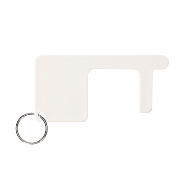 Schlüsselanhänger "Safe Contact" Mit Schlüsselring - Weiß