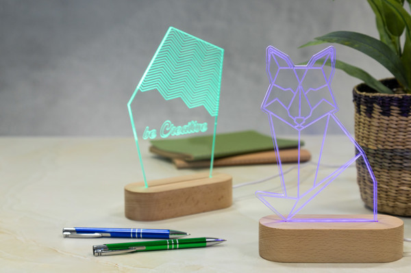 Led Light Trophy Woodify, Pentagon