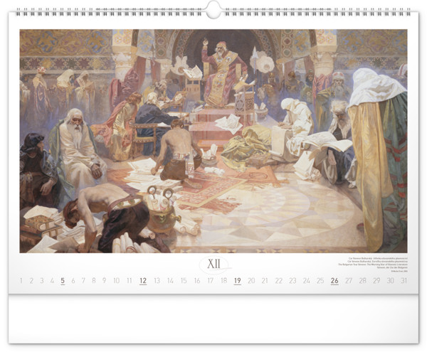Notique Nástěnný Kalendář Slovanská Epopej – Alfons Mucha 2027, 48 x 33 cm