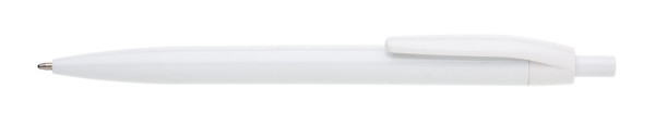 Lido Black* Plastic Ballpoint Pen - White