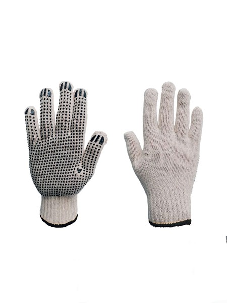 Korntex Coarse Knitted Glove 'Bursa' - Ecru / Black / 7