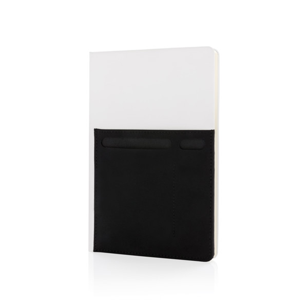 A5 Deluxe notebook with smart pockets - White