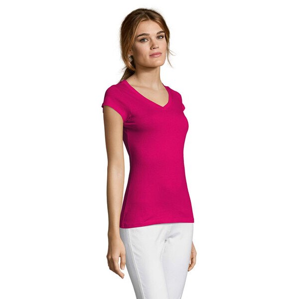 MOON T-SHIRT SENHORA 150g - FuchsiaS