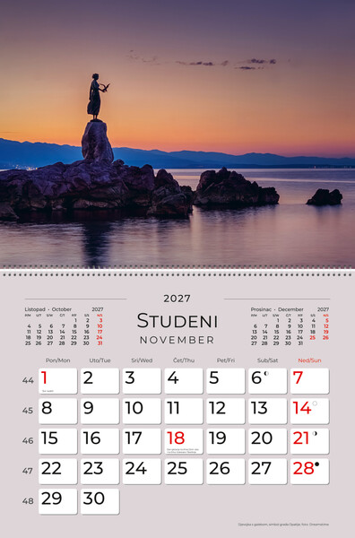 Preklopni zidni kalendar – Čudesna Hrvatska