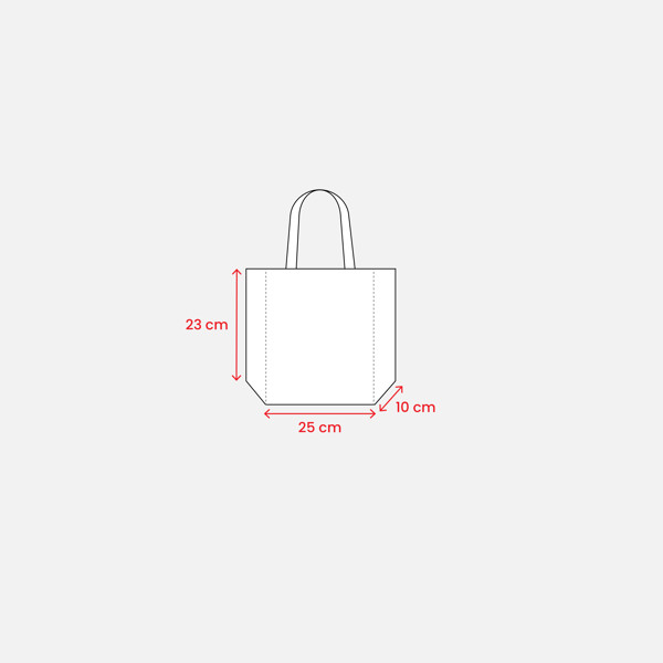 Laminated Non Woven Thermowelded Mini Shopping Bag, Short Handles And Gusset - Silver