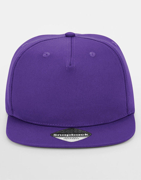 5 Panel Snapback Rapper Cap - White / ONE SIZE