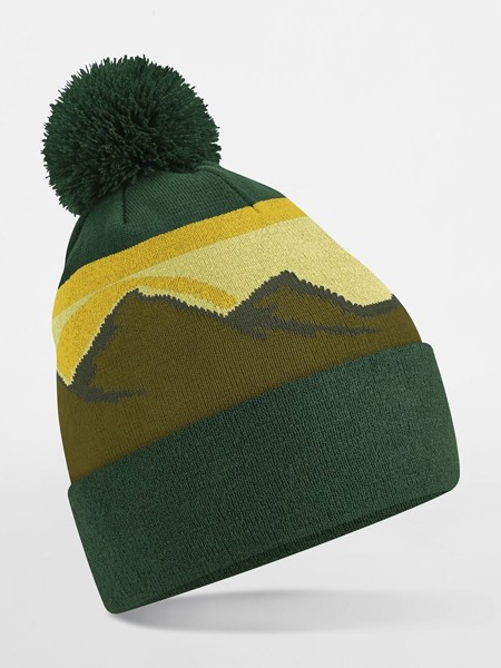 Mountain Peaks Pom Pom Beanie - Alpine Peaks