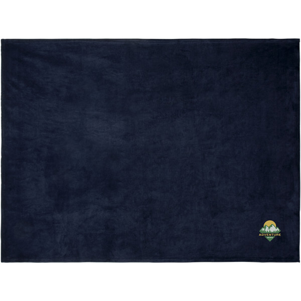 Bay extra soft coral fleece plaid blanket - Dark Blue