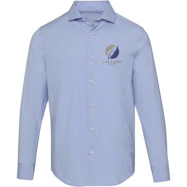 Camicia in tessuto di popeline da uomo Carnelian - Blu chiaro / XXL