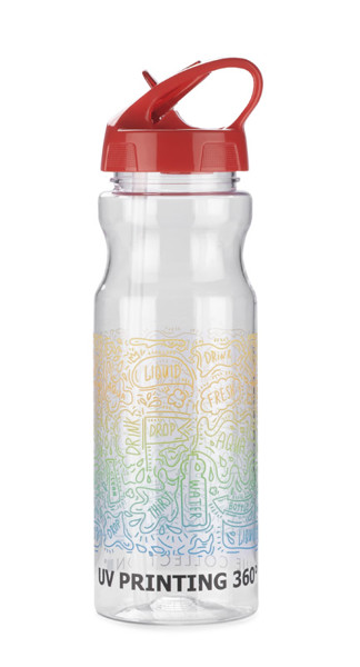 Bidon ze słomką TRANCE 700 ml - Czerwony