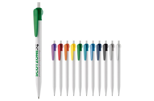 Cosmo ball pen hardcolour round clippart - White / White