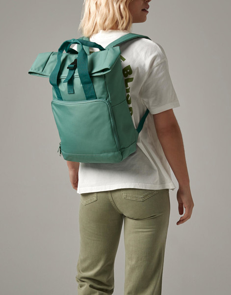 Twin Handle Roll-Top Backpack - Blush Pink / ONE SIZE