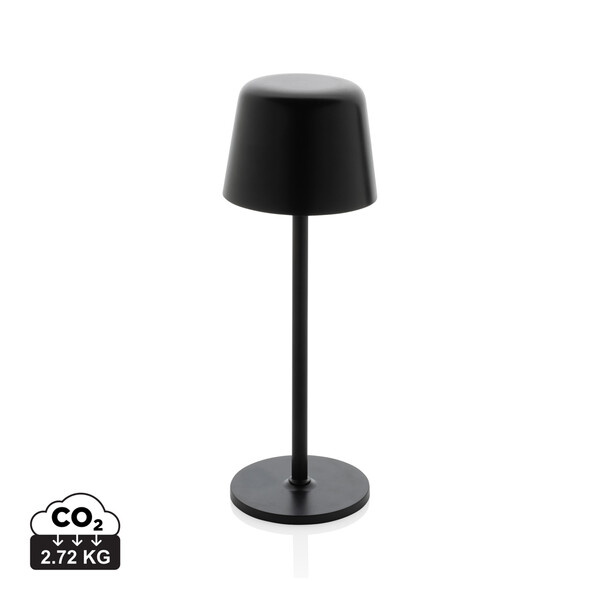 USB dobíjateľná stolná lampa Zenic z RCS recykl. plastu - Čierna