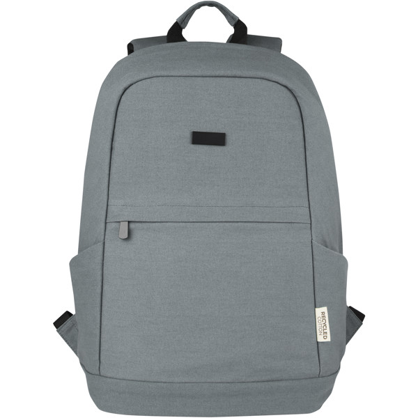 Sac à dos anti-vol pour ordinateur portable Joey de 18 L en toile recyclée GRS 15,6 pouces - Gris
