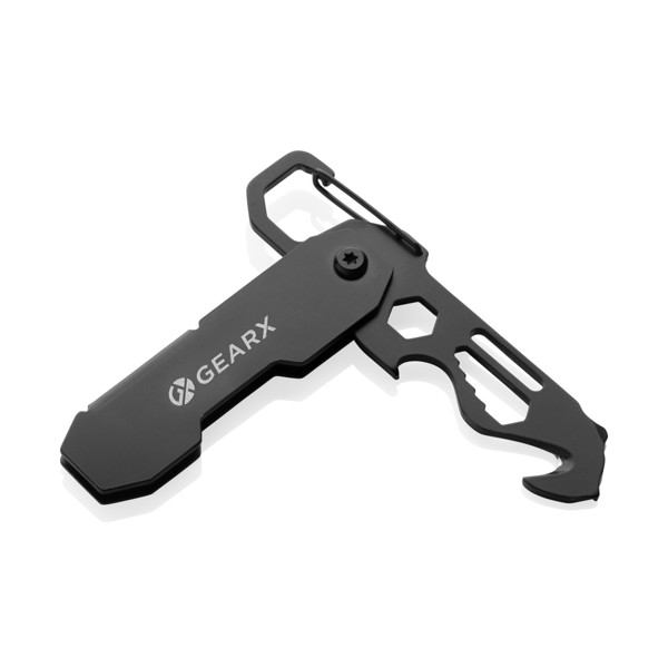 Outil multifonction pliable avec mousqueton Gear X