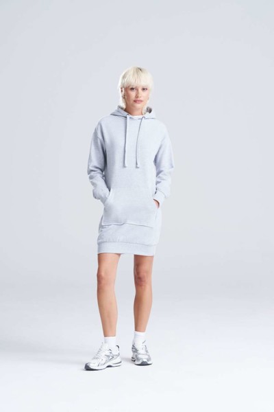 Hoodie Dress - Heather Grey / L