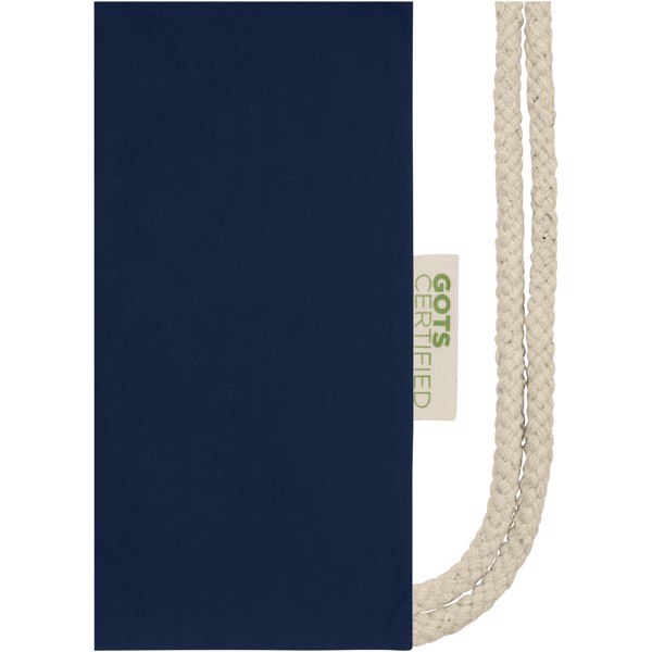 Sac à dos avec cordon en coton organique Orissa 140 g/m² 5L - Marine